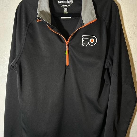 Reebok Philadelphia Flyers 1/4 Zip Pullover Mens Size M - Picture 1 of 6